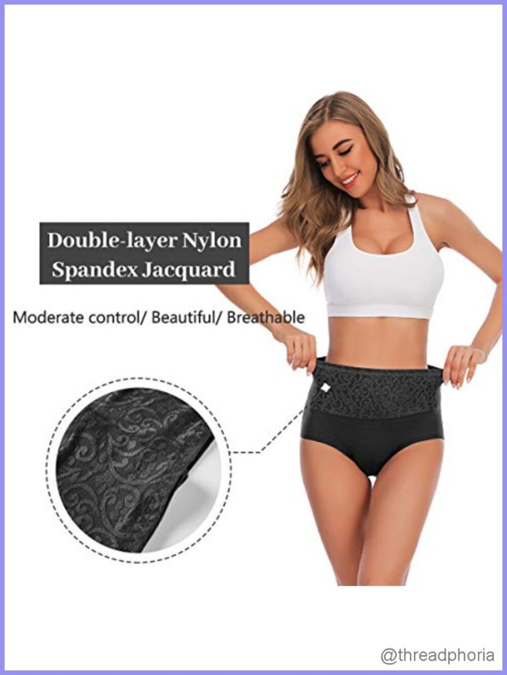 Cotton High Waist Briefs Panties Tummy Control 5 Pack - Picture 2 of 6